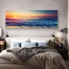 Coucher de soleil au bord de la mer toile peintures sur le mur Art affiches et impressions océan vagues Art photos pour chambre décoration murale Cuadros