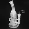 8.5 inches Glass bongs Tall Dab Rig hookah Recycler Bong Water Pipe Female joint size 14.4mm