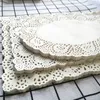 100pcs Placemat Retângulo Celebrações de festas Party Gift Table Cake Paper Lace Paper Doyleys Mats Acessórios de decoração 220610