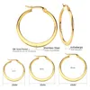 Hoop Huggie Mignon En Acier Inoxydable Grand Coréen Boucle D'oreille Ensemble Pour Les Femmes De Mode Bijoux De Noël Boucles D'oreilles Pendientes BrincosHoop