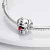 925 branelli di fascino d'argento ciondola animali gufo tartarughe charms simpatico gatto cane topo tallone adatto pandora charms braccialetto accessori gioielli fai da te