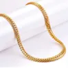 18K Gold Plated Hip Hop 6mm thick flat snake chain men's Necklace