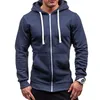 Men's Hoodies & Sweatshirts 2022 Brand Coat Crewneck Solid Zip Up Hoodie Male Tracksuit Fashion Jacket Men Clothing Outerwear