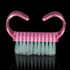 Pennelli rosa per nail art Strumenti di spazzole Polvere pulito Manicure Pedicure Tool Nails