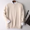 Herentruien Echte mink Cashmere Sweater Men Pullover 2022 Herfst Winter Casual O-Neck Warm gebreide trui Man Robe Hombre Pull Hommemen