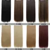 Lisi Girl Synthetic 32quot Hairpiece 140g Straight 5 Clips In False Styling Hair Clip Extensions Heat Resistant53514586953942