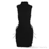 Womens Hollow Out dresses Fashion Round Neck Sleeveless Sexy Bandage Slim Wrap Hip Dress For Spring And Summer