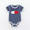 Baby Rompers Solid Color Short Sleeve Cotton Newborn Jumpsuits Multi Colors Infant One-Piece Clothing 0-18M