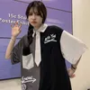 T-Shirt Femme Style Collège Dessin Animé Cravate Chemise À Manches Courtes Femme Harajuku Vêtements Coréens Pour Filles Kawaii Vintage TopsFemme Femme