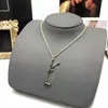 Luxury Fashion Choker Necklace Designer Jewelry Wedding Diamond 18K Gold Plated Platinum Letter Pendants Chains Necklaces1269295