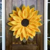 Couronnes de fleurs décoratives couronne de tournesol Thanksgiving citrouille signe de bienvenue pour décor de fête de mariage décoration artificielle SellDecorative