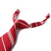 Bow remis leniwa szyja dla mężczyzn kobiety mody pasiaste krawat poliester szczupły chłopiec prezenty ślubne gumowe krawat Emel22