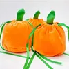 Halloween Velvet Pumpkin Bag Favor Bat Candy Bags Trick or Treat Basket Antlers Gift Packing Pouch With String Cute Festival Decoration