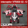 Кузов для Honda Interceptor VFR 800 VFR800 RR CC 800RR 02-12 Body 129NO.51 800CC VFR800RR 02 красный белый 2002 2003 2004 2005 2006 2007 VFR-800 08 09 10 11 12 Объединения
