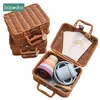 Bopoibo Set Kotak Peralatan Makan Bayi Hadiah Mainan Penumpuk Pelangi Silikon Kelahiran 220611