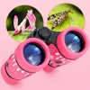 Telescopio Binocular profesional para niños de 4X30mm, telescopio óptico plegable para aprendizaje educativo y observación de aves