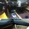 Para BMW 5 Series E60 E60 2004-2010 Interior Interior Painel de Controle Central Maçaneta 5D Fibra de Carbono Adesivos Decalques Car Styling Accessorie