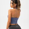 Soutien-gorge de yoga pour femme Tenues de yoga licou sous-vêtements de sport dame avec coussinets de poitrine beau dos gilet sexy vêtements intérieurs sport fitness vêtements de yoga hauts VELAFEEL