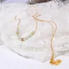 Подвесные ожерелья личность камень простые бусинки мода мода мужская подруга подарки 7 чакра йога.