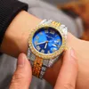 pour Bling Miami Chaîne Cubaine Bracelet Iced Out Hommes Hip Hop Montre De Luxe En Or Femmes Reloj2ZE4