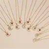 Nouvelle lune étoile cristal pierre de naissance pendentif collier pour femmes tour de cou maman anniversaire bijoux cadeau couleur or clavicule chaîne carte de souhaits GC1383