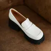 Sandales Femmes Platforma Chaussures Med Bottom Creepers Bout Rond Plate-Forme Casual Blanc Vulcanisé Chaussures Slip On Pour Printemps AutomneSandales