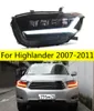 Auto lampor för Toyota Highlander-strålkastare 2007-2011 Kluger LED-strålkastare DRL Hög lågstråle LED-lampans tillbehör