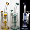 Cachimbos de água de vidro azul com matriz de pneu Perc Arm Tree Percolator Bong Water Pipe Recycler Fab Egg Oil Dab Rig Bubbler Fumar Acessório coletor de gelo