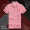 Herr t-shirts polos schweizisk konfederation schweize che ch confoederatio helvetica skjortor män korta ärm vita märken tryckt för land 20men'suuvw