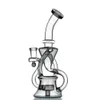 Hookahs Vidro Bongo Recycler Dab Rig Fumando Tubulações De Água De Fumar Bongs Bongs Tornado Ciclone Recyclers 9 polegadas 14mm articulação com quartzo banger ou slide