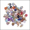 Arts And Crafts 13X18Mm Semi-Precious Stone Ball Charms Quartz Healing Reiki Crystal Pendant Diy Necklace Earrings Women Fa Sports2010 Dhmop