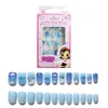 24pcs Kinder Cartoon falsche gefälschte Nägel Full Cover Pressaufkleber Kinder Nagel Aufkleber Nageldekor Mädchen Geschenke9702818