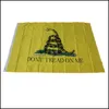 Banner Vlaggen Feestelijke Feestartikelen Huis Tuin Geel Rammelaar Slang Polyester Don't Tread On Me Vlag Messing Grommets Decoratie Cust5139972