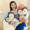 Creative new strap penguin plush toy cute cartoon painter penguin doll girl pillow