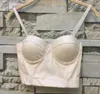 Bustier-Top, hochwertiges cooles schwarzes PU-Leder-Bralet, Damen-BH, Nachtclub, Party, abgeschnittenes Rohr für Damen 220316