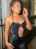 Sexy Crop Tops Black Tanks Strapless Vest Irregular Summer Y2K Women Club Outfits Halter Cami Backless Off Shoulder 220318