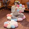 Cute Smile Face Rainbow Suower Chair Cushion Filled Donuts Seat Baby Floor Game Mat Fkuffy Hair Flower Girl J220704
