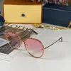 Novos lentes azuis de gradiente óculos de sol Z1623W Links de cadeia de designers de marca feminina Ringue de Big Circle Flowers House Signature Glasses 5526830