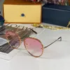 Óculos de sol redondos lentes de gradiente de motivos de corrente cercadas por finos links femininos de óculos designer tonalidades rosa z1623w para homens gafas de sol sexy garotas de praia óculos