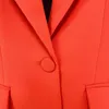 Pantalon deux pièces pour femmes QUALITY Fashion 2022 Designer Blazer Suit Set Women's Single Button Red Flare SuitWomen's