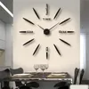 3D Luminous Wall Clock Naklejki DIY Digital Quartz igła Horloge Nowoczesny design salon wystrój domu 220716