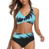 Kvinnors badkläder simningstoppar för kvinnor med BRA Cross Sport Flower Printed Beach Wear Swim Boy Shorts Bading Suits Womenwomen's