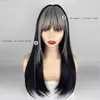 Nxy wigs urcgtsa الاصطناعية مباشرة مع Bang Long Ombre Women 'Heat reitant Faker Hair for Copaly Party 220528