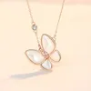 New Butterfly Pingente Colares Pearl Shell Sterling 925 Women Moda Design de moda S925 Chain Chain Chaker Top Jewelry Gifts Quality for feminino