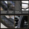 Steering Wheel Covers Car Auto Truck Bus Cover For Diameters 36 38 40 42 45 47 50 CM 3D PU Leather Wear-resistant Anti-skid StylingSteering