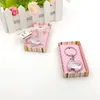 50pcs Baby Girl Girl Choused Favors Pink Carriage Key Chains na caixa de presentes Recém