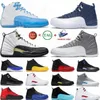 Jumpman Twist 12 Top 12s Chaussures de basket-ball pour hommes Utility Grind Indigo Flu Game Dark Concord OVO White Royalty Playoff Fiba Gamma Blue The Master Trainer Sneaker40-47