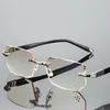 Solglasögon Diamond Cut Läsglasögon Kvinnor Män Hög kvalitet Ultralätt båglös Kommersiella Anti Blu Fatigue 0,75 1 1,25 1,5 Till 4Solglasögon
