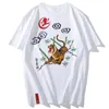 남자 티셔츠 일본 스트리트웨어 남성 2022 패션 그래픽 코튼 탑 티