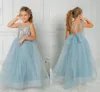 10 styles Adorable Dentelle Tulle Robes De Fille De Fleur Princesse Sheer Manches Longues Appliques Jewel Neck Toddler Birthday Party Robes Filles Pageant Wears